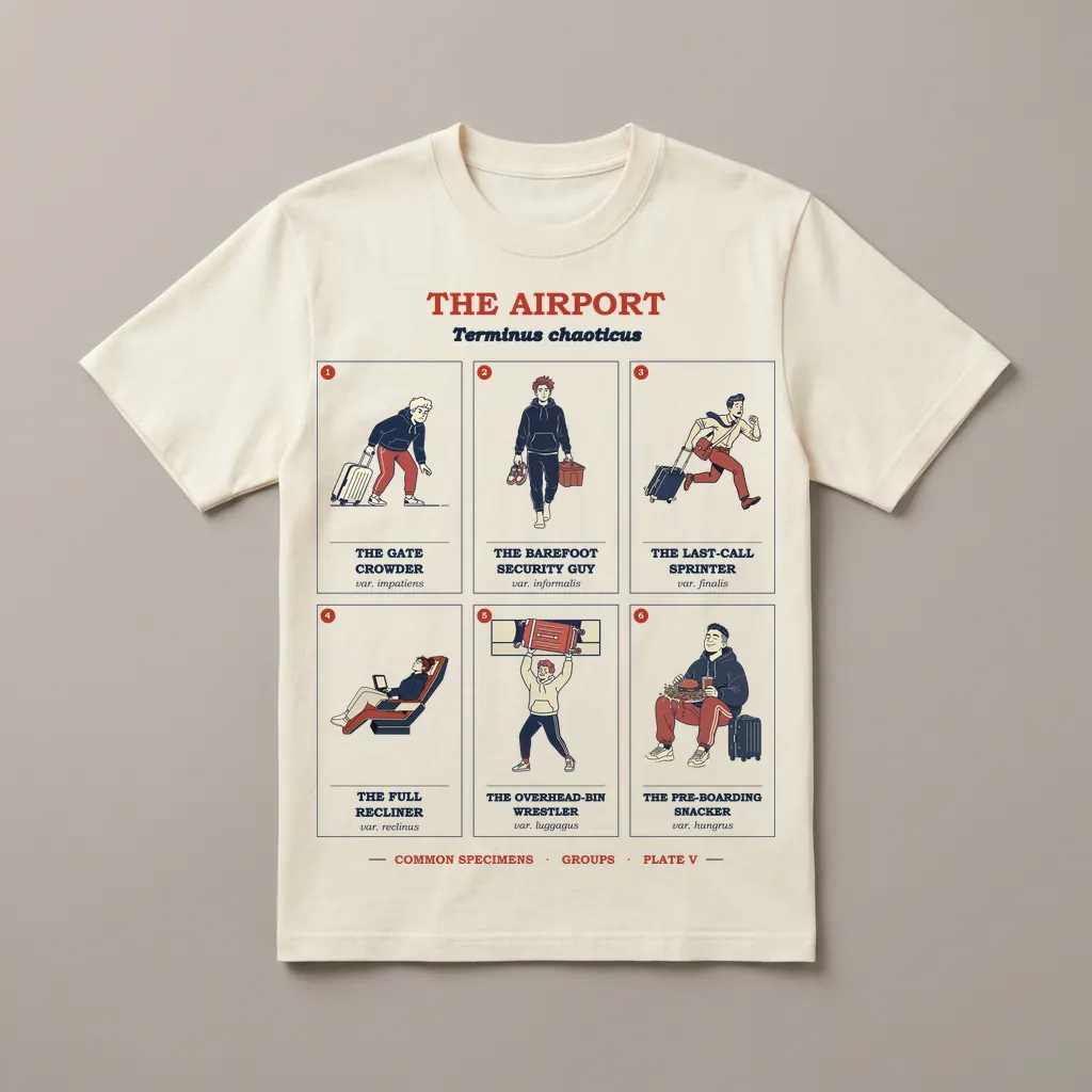 THE AIRPORT, printed on a tee
