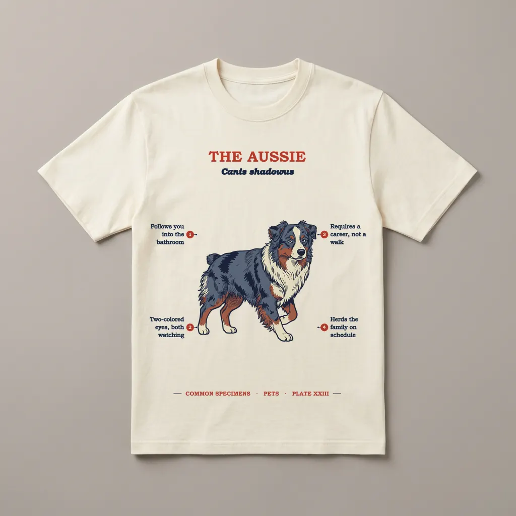THE AUSSIE, printed on a tee