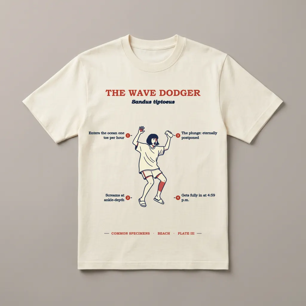 THE WAVE DODGER, printed on a tee