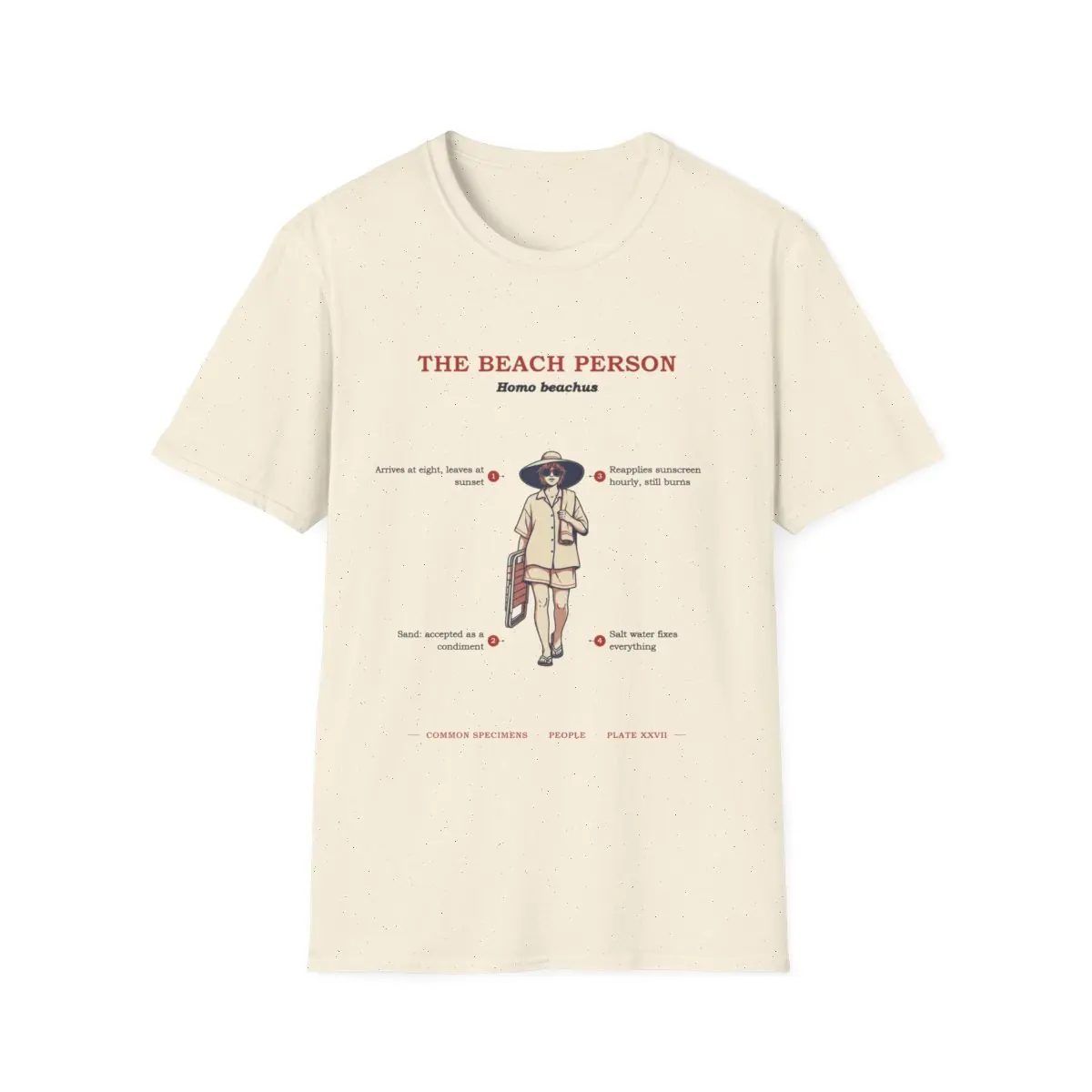 THE BEACH PERSON, printed on a tee