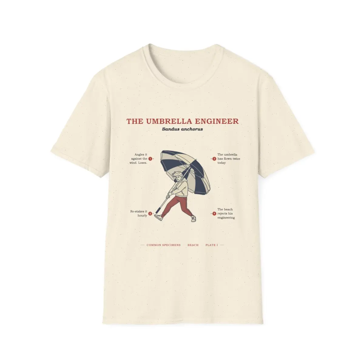THE UMBRELLA ENGINEER, printed on a tee