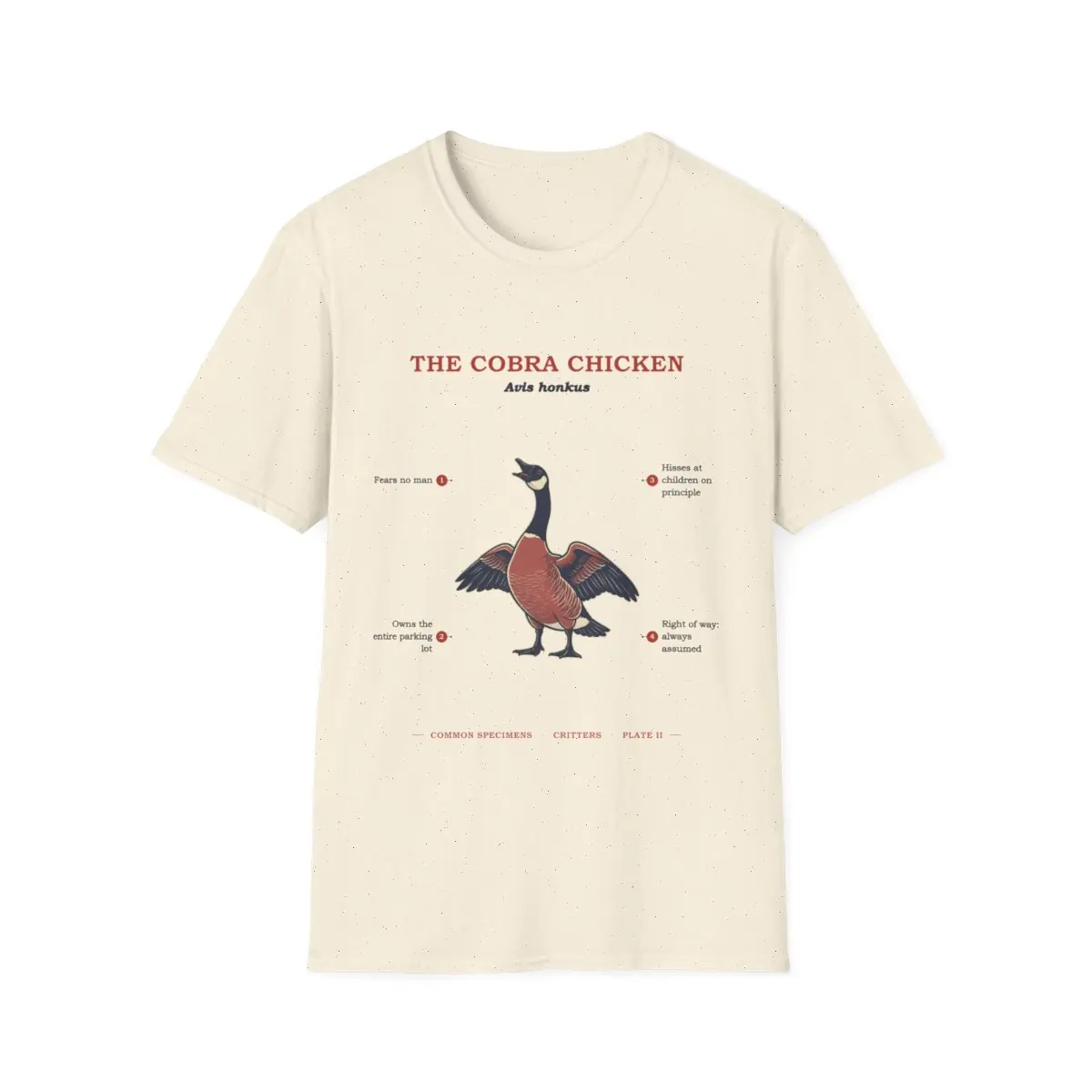 THE COBRA CHICKEN, printed on a tee