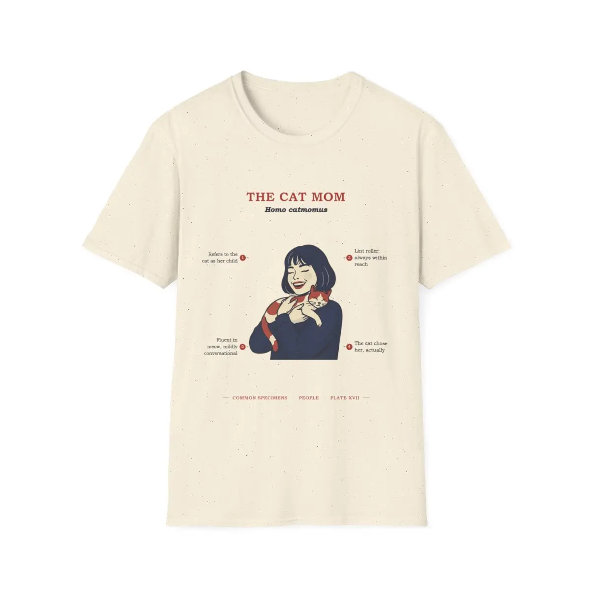 THE CAT MOM, printed on a tee