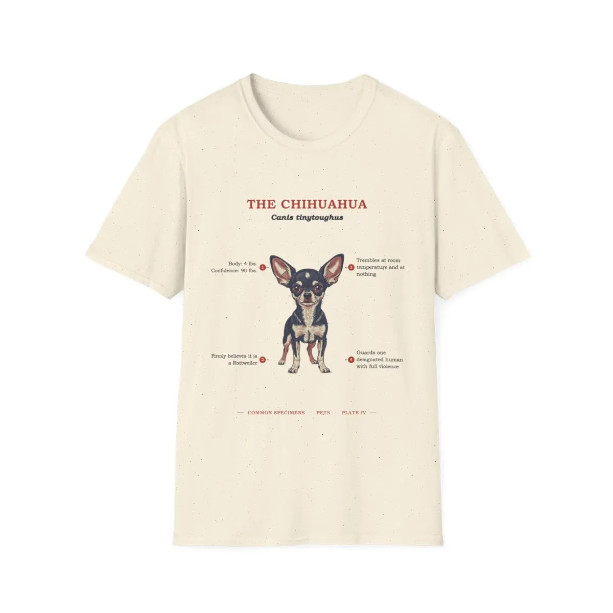 THE CHIHUAHUA, printed on a tee