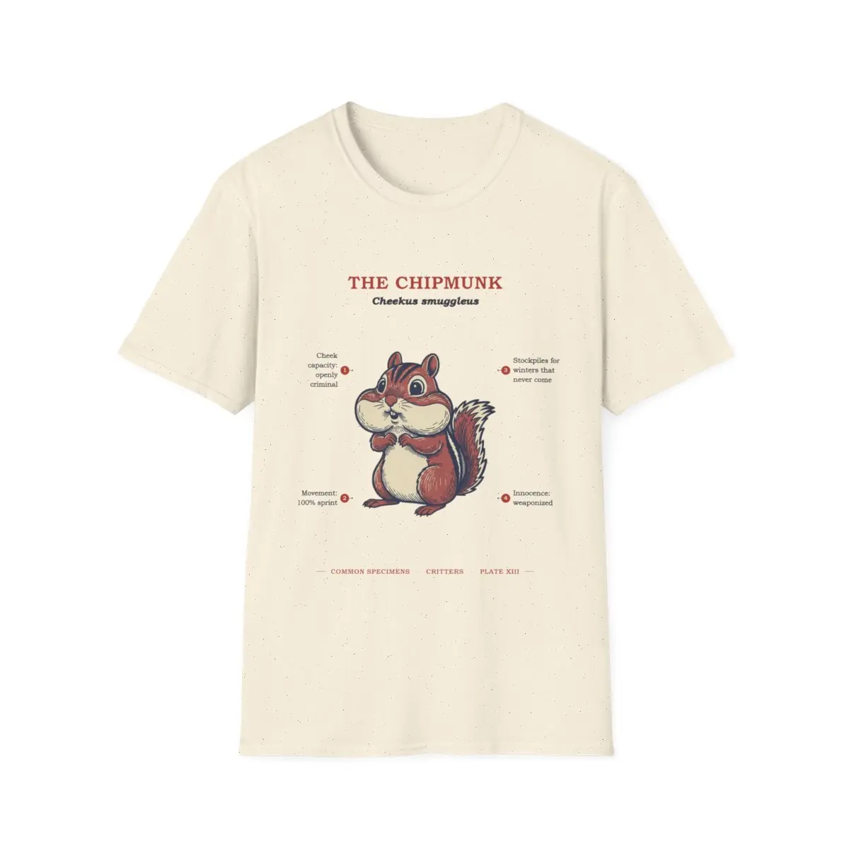 THE CHIPMUNK, printed on a tee