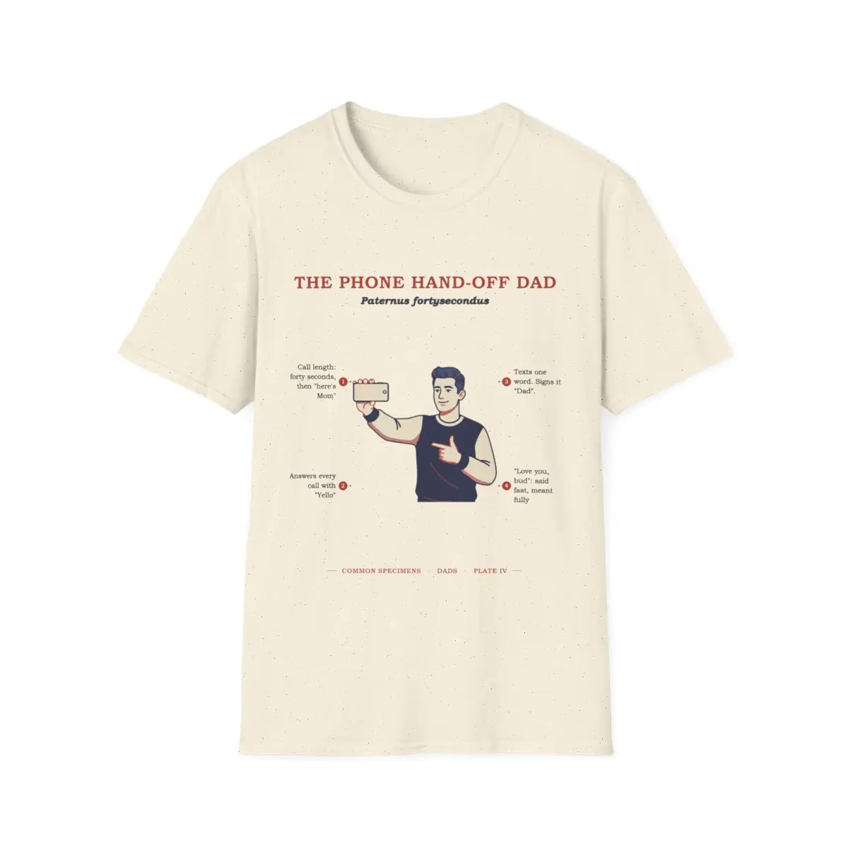 THE PHONE HAND-OFF DAD, printed on a tee