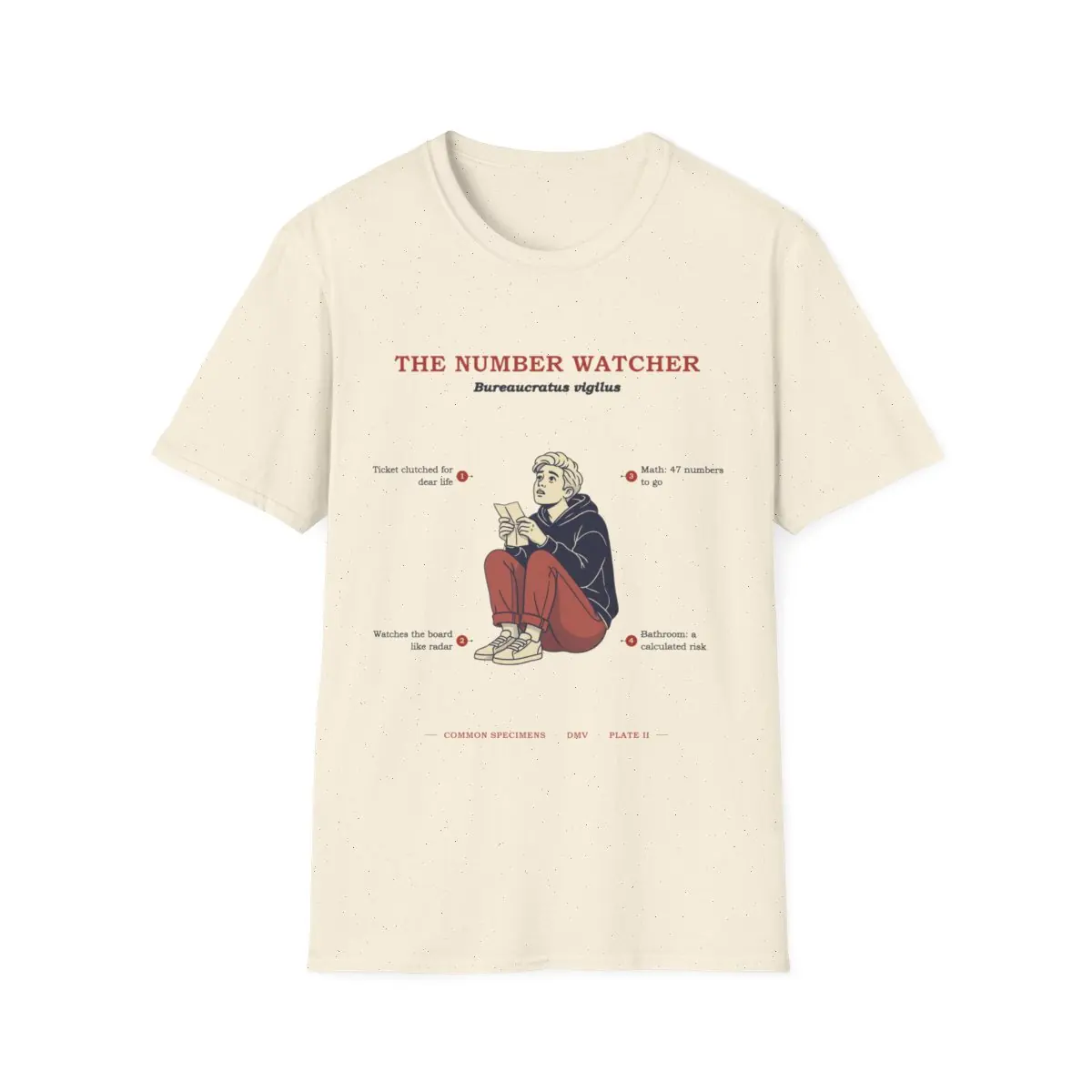 THE NUMBER WATCHER, printed on a tee