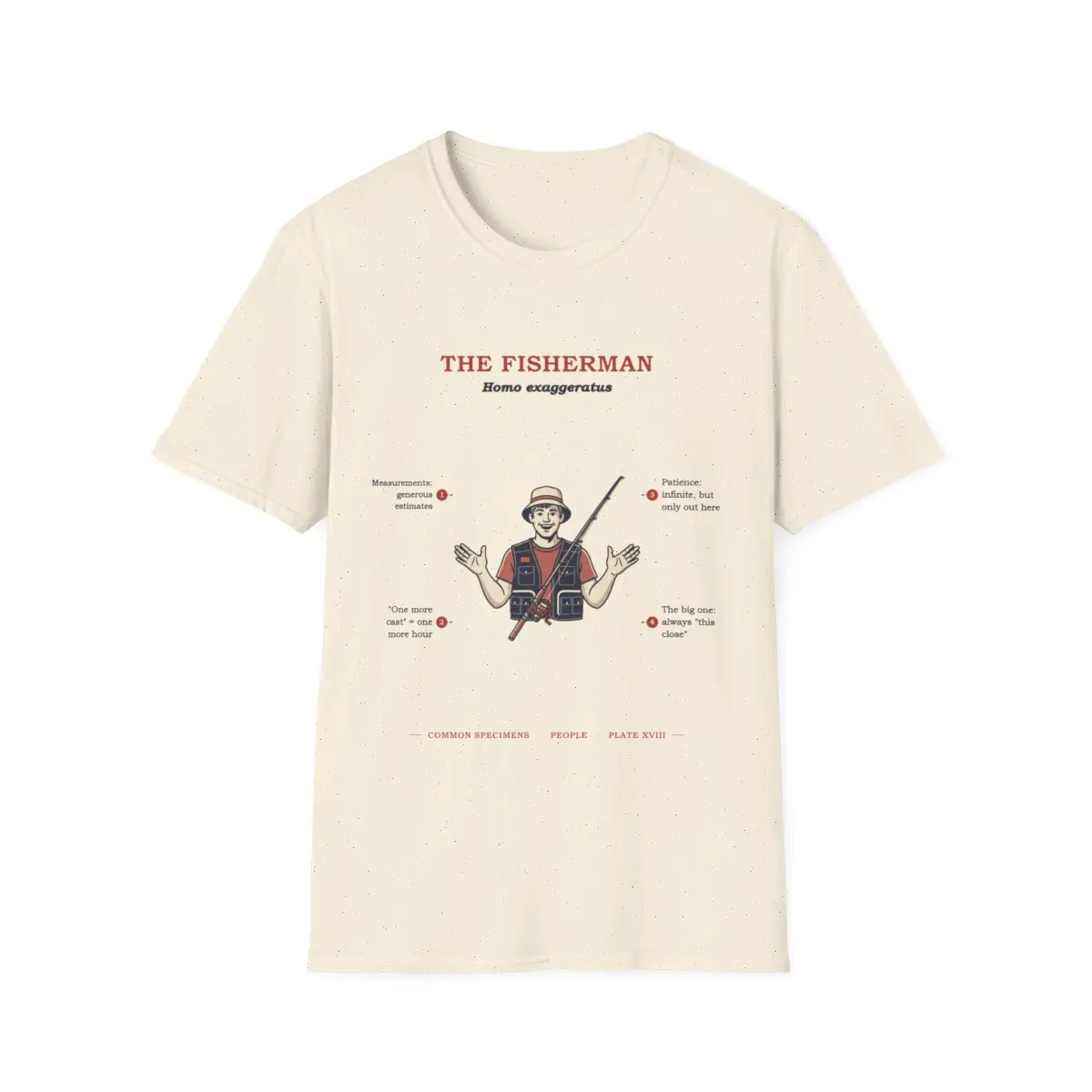 THE FISHERMAN, printed on a tee