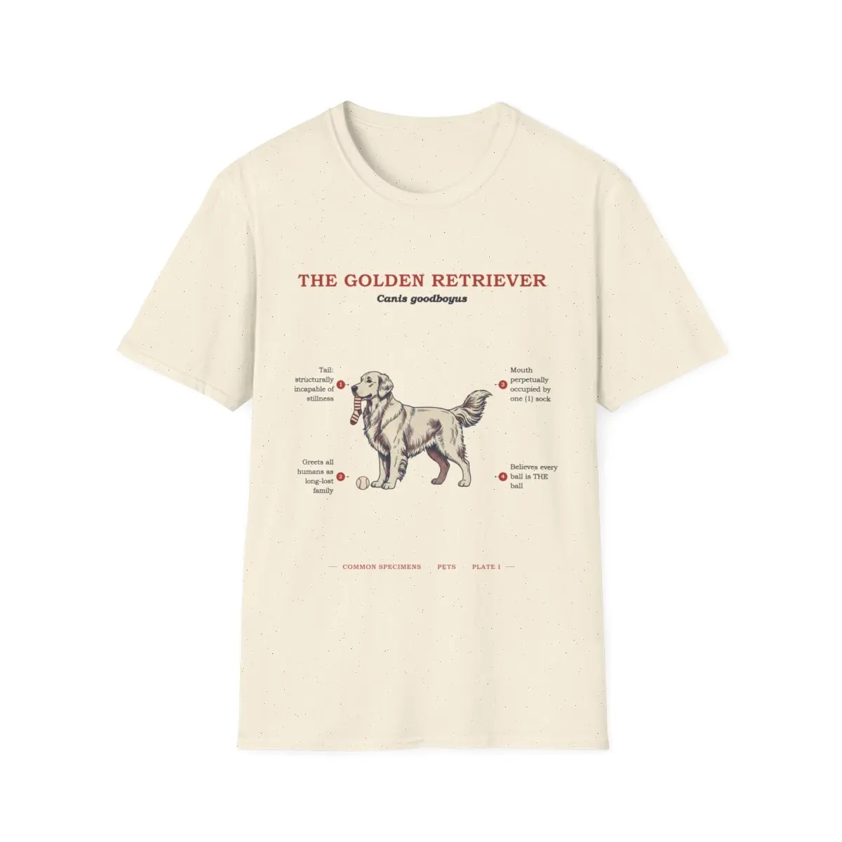 THE GOLDEN RETRIEVER, printed on a tee
