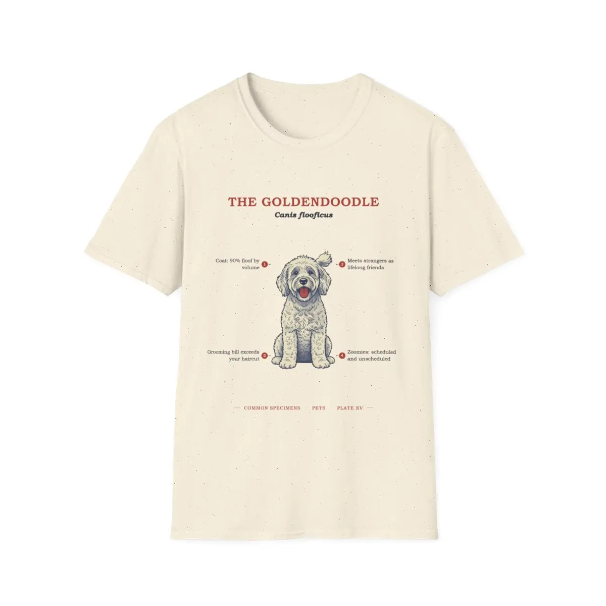 THE GOLDENDOODLE, printed on a tee