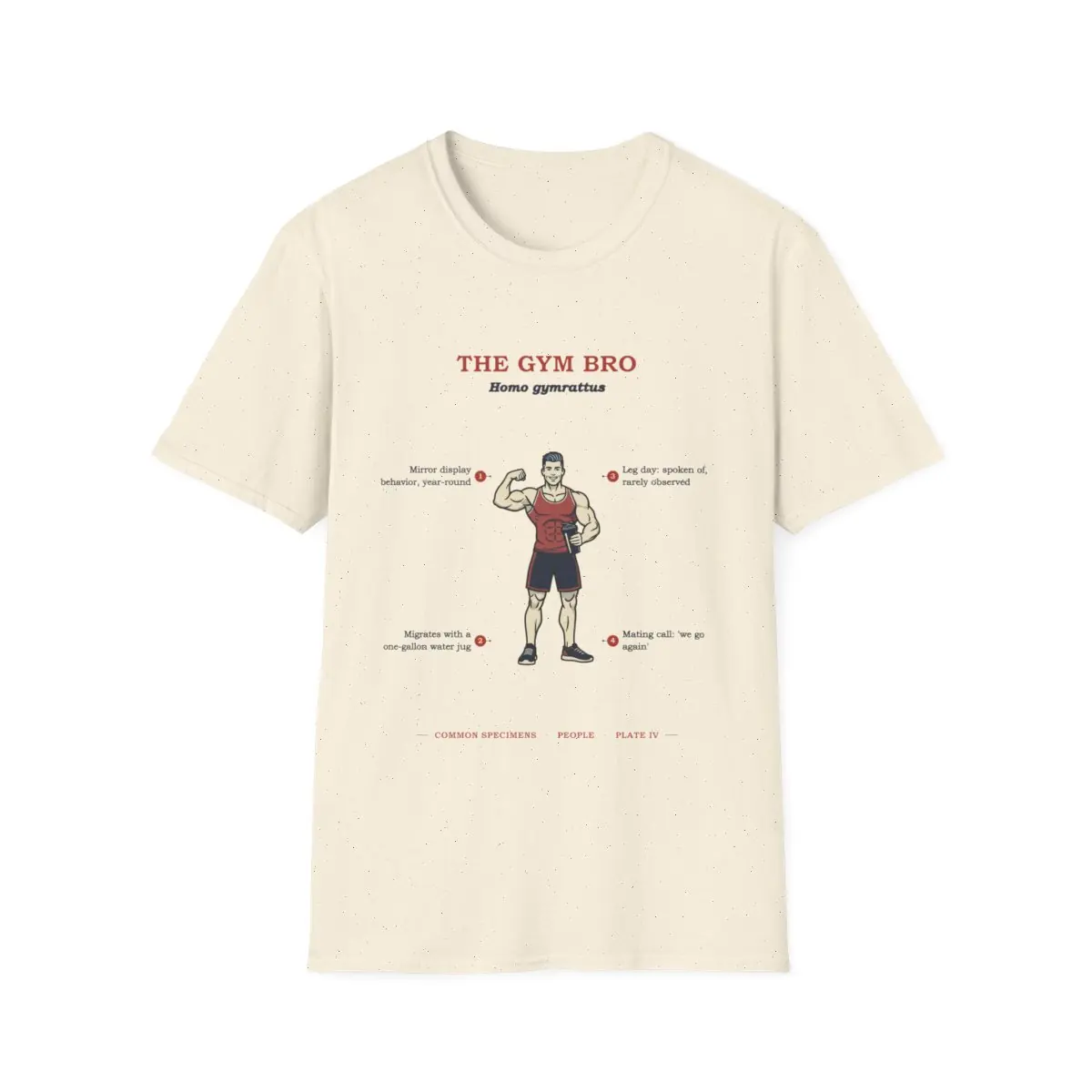 THE GYM BRO, printed on a tee