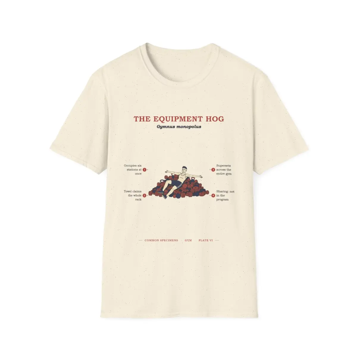 THE EQUIPMENT HOG, printed on a tee