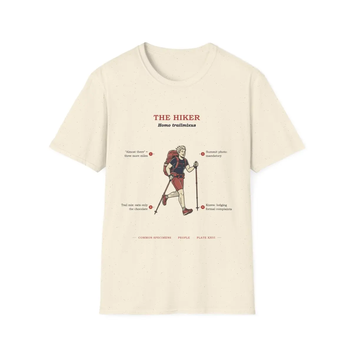 THE HIKER, printed on a tee