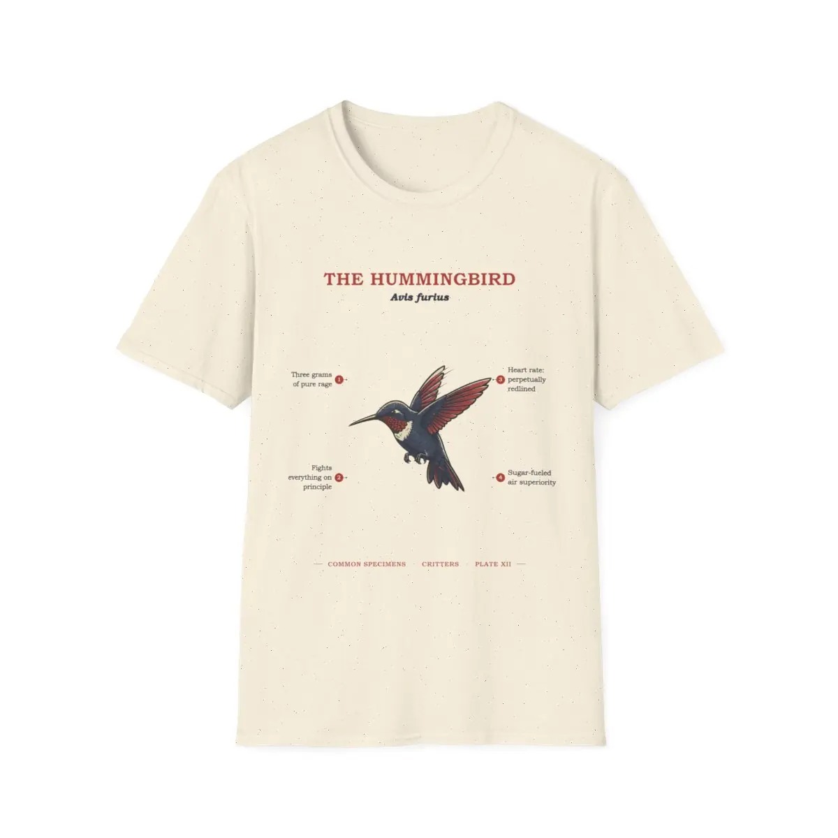 THE HUMMINGBIRD, printed on a tee