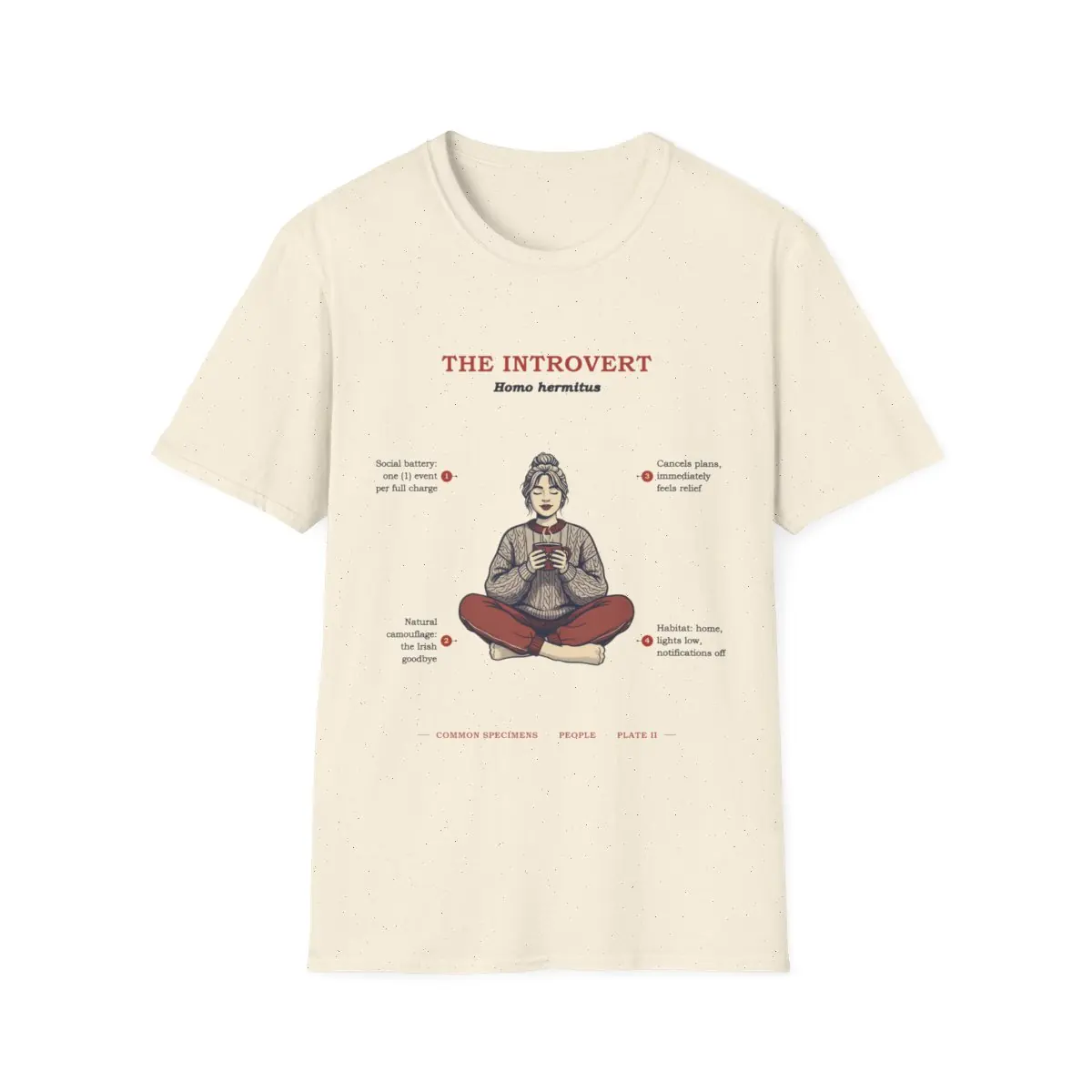 THE INTROVERT, printed on a tee
