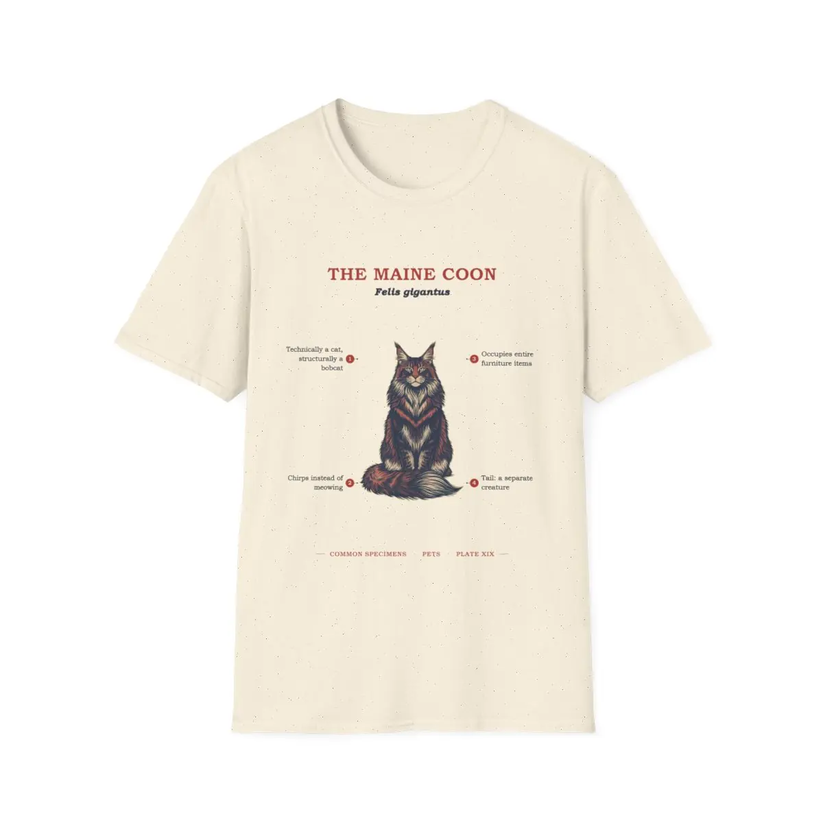 THE MAINE COON, printed on a tee