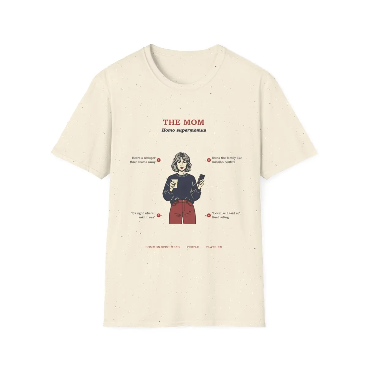 THE MOM, printed on a tee