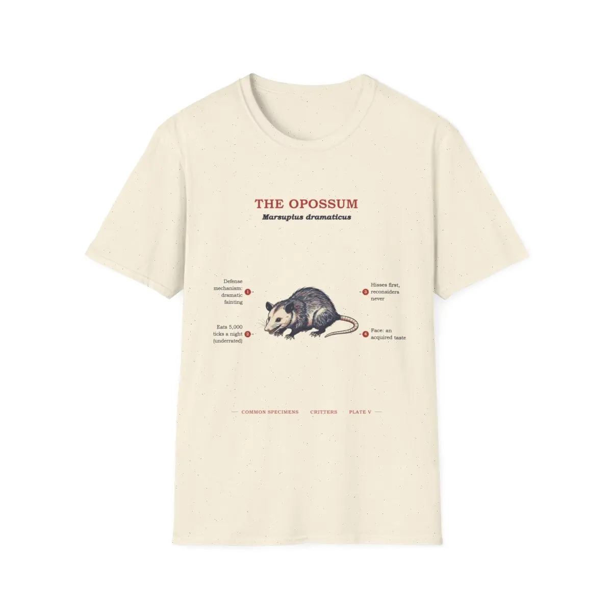 THE OPOSSUM, printed on a tee