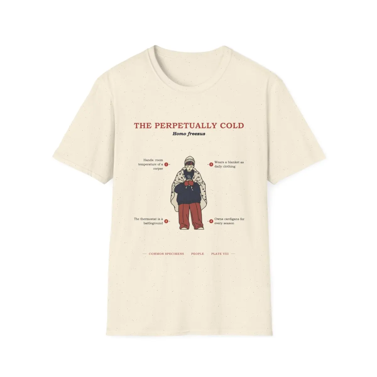 THE PERPETUALLY COLD, printed on a tee