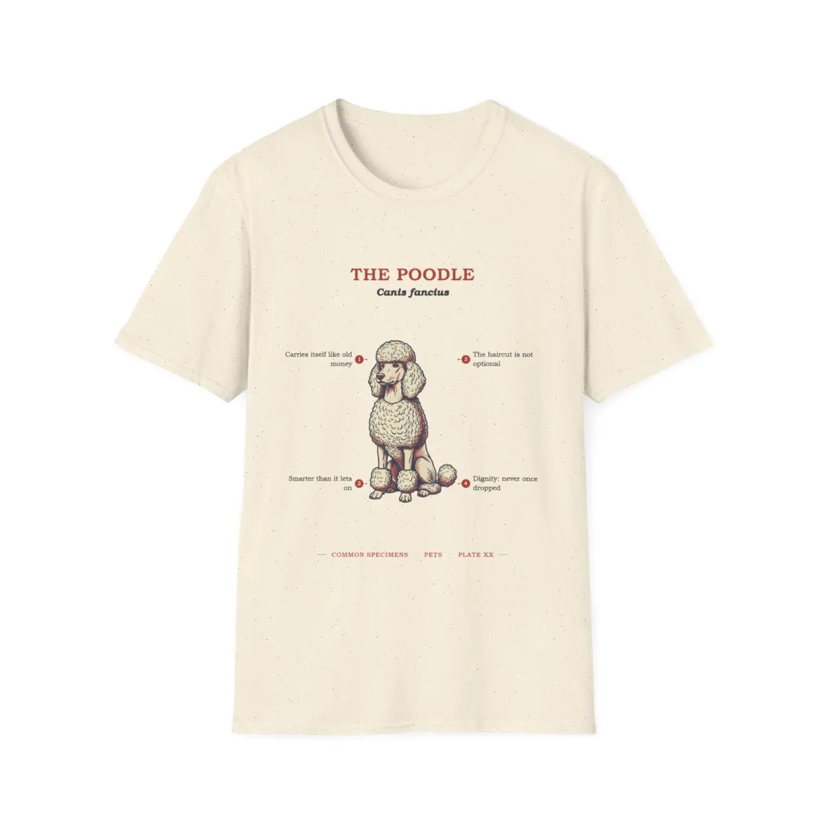 THE POODLE, printed on a tee
