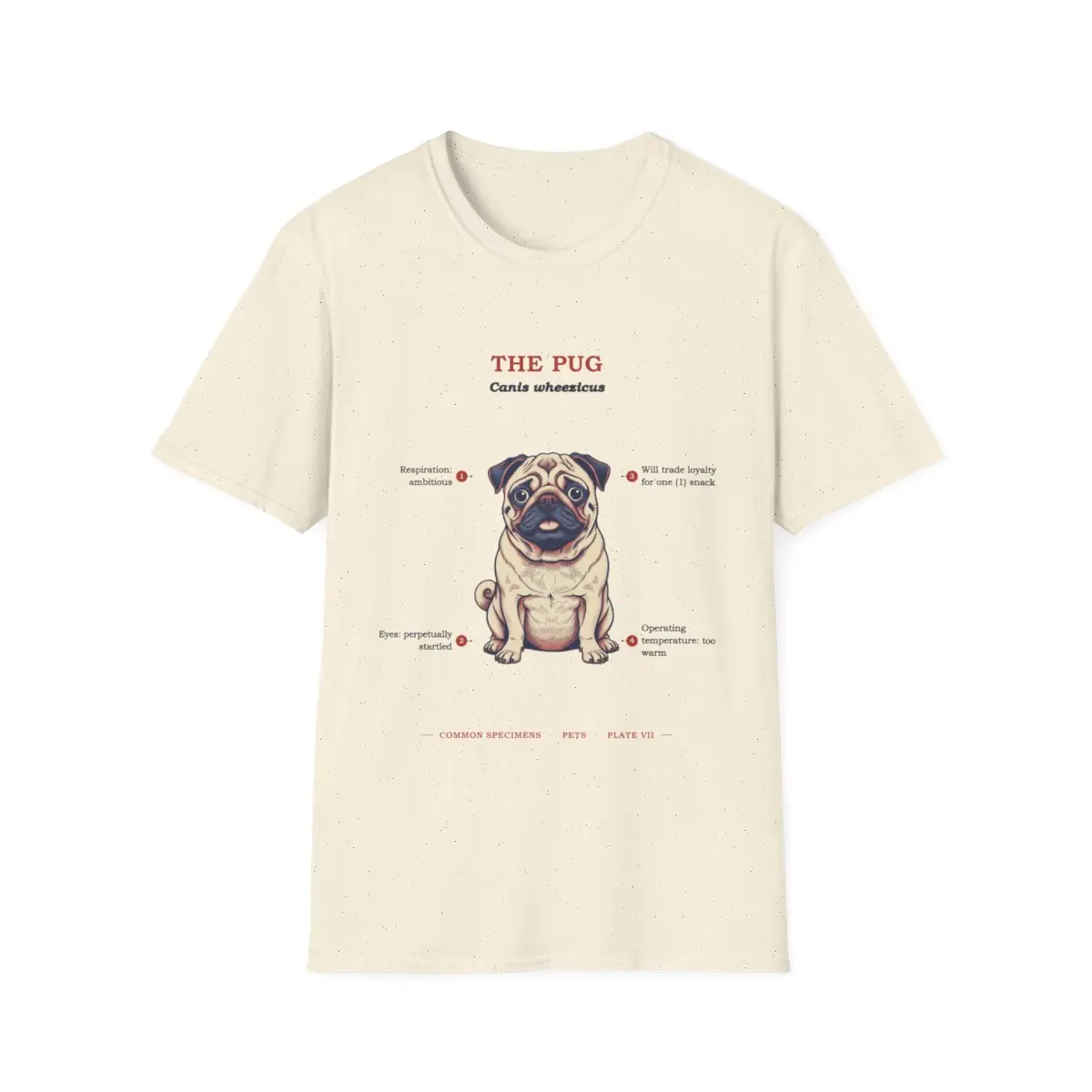 THE PUG, printed on a tee