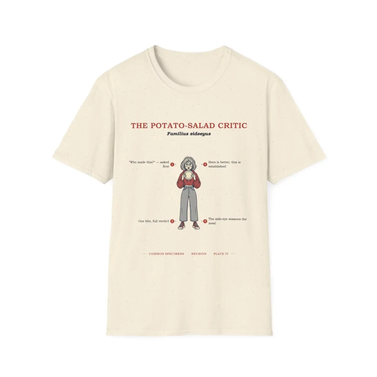 THE POTATO-SALAD CRITIC, printed on a tee