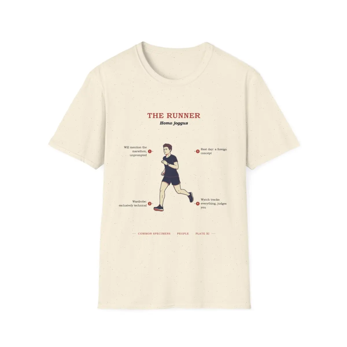 THE RUNNER, printed on a tee