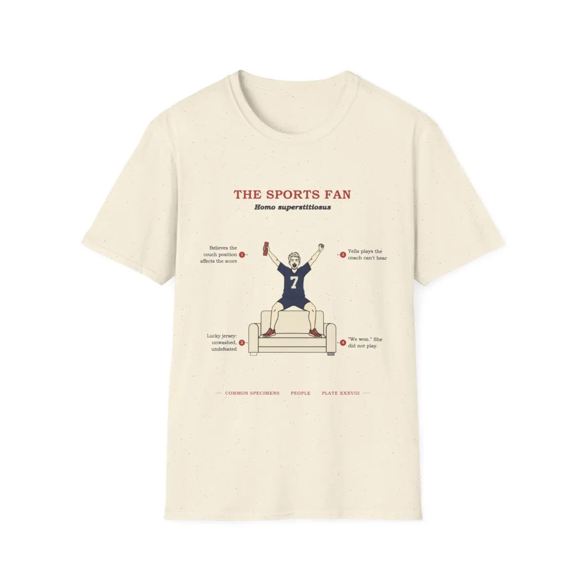 THE SPORTS FAN, printed on a tee