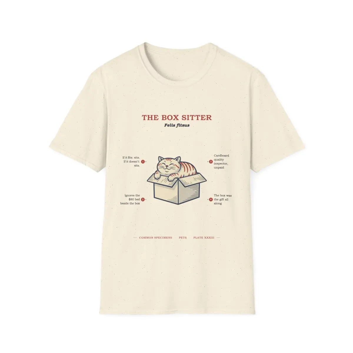 THE BOX SITTER, printed on a tee