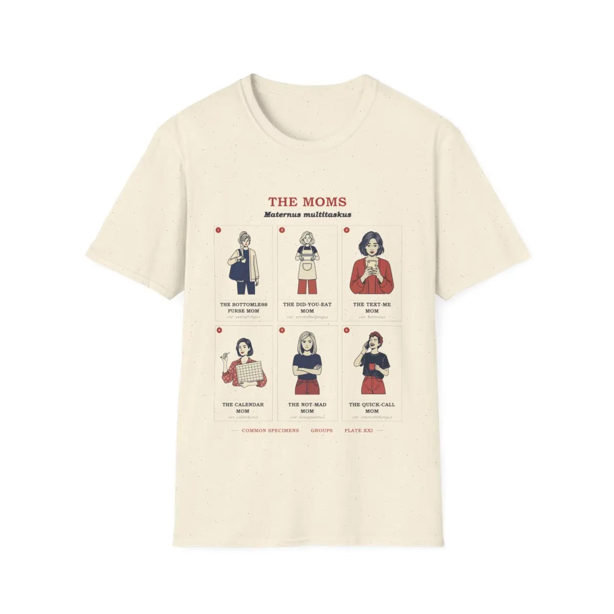 THE MOMS, printed on a tee