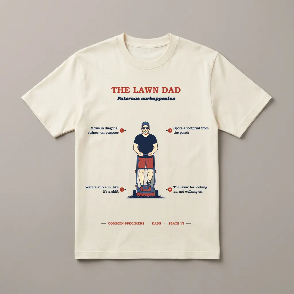 THE LAWN DAD, printed on a tee