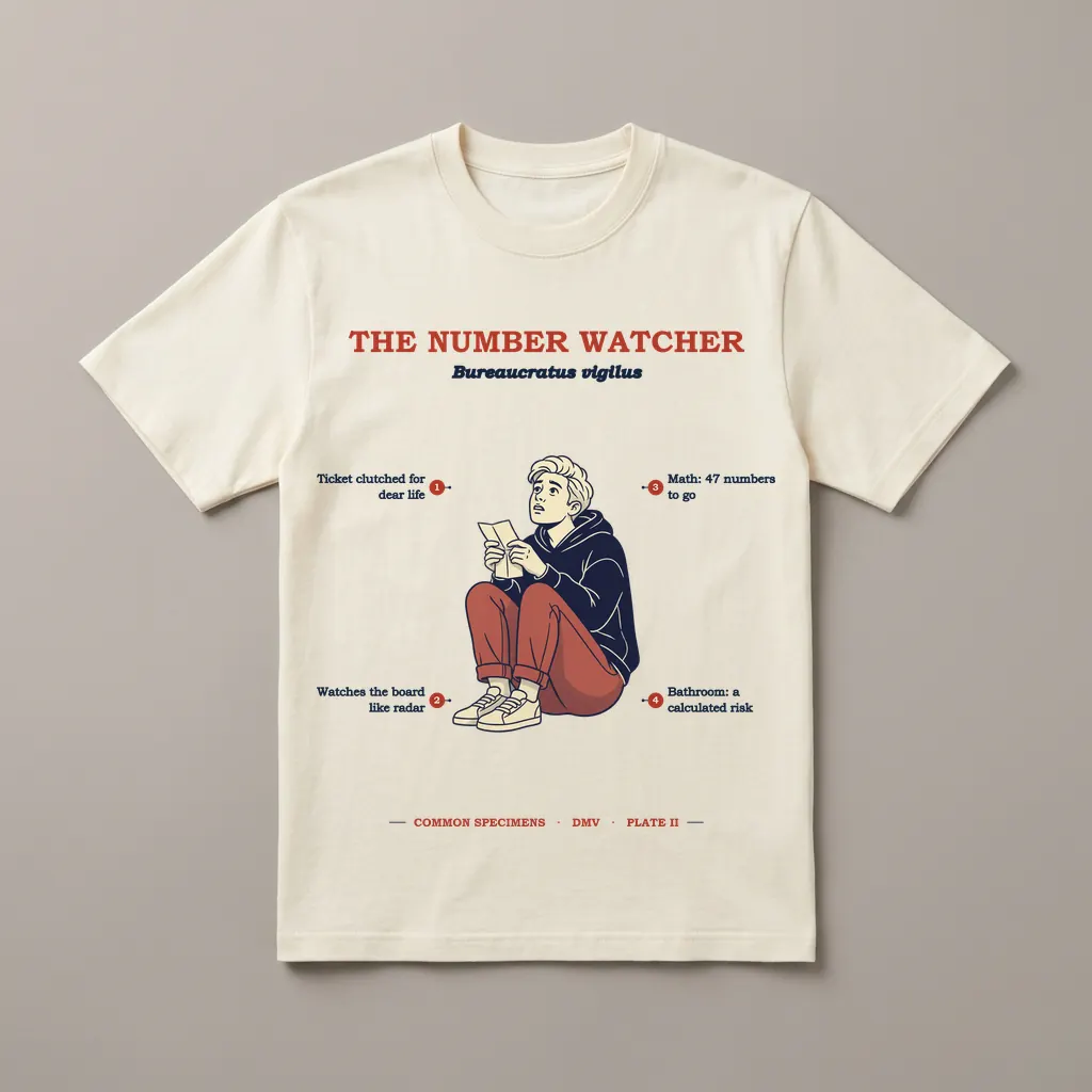 THE NUMBER WATCHER, printed on a tee