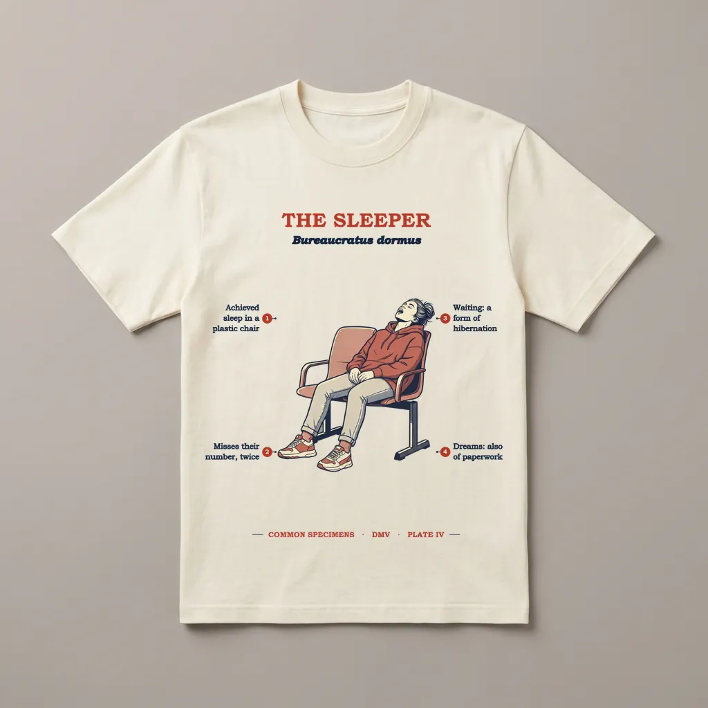 THE SLEEPER, printed on a tee