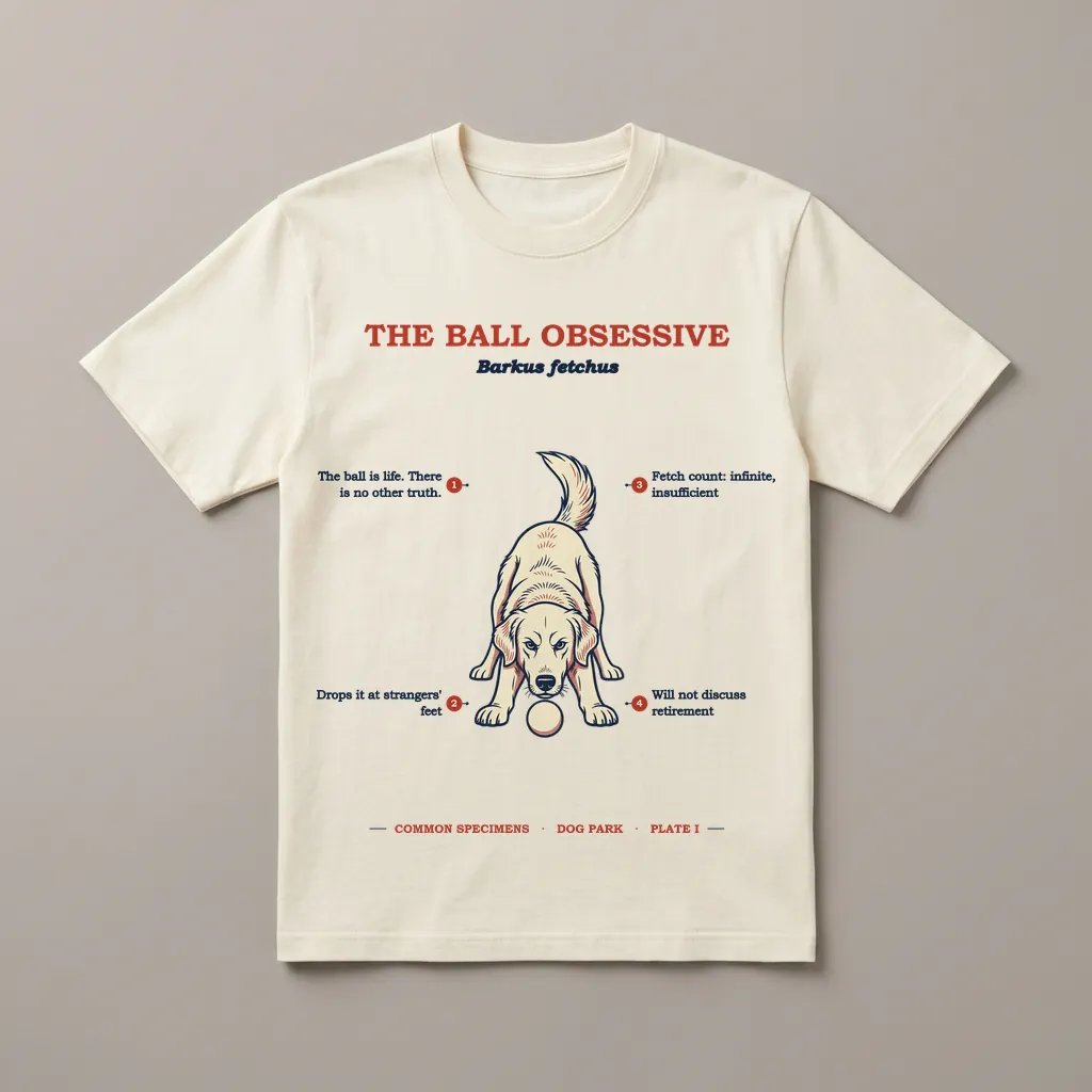 THE BALL OBSESSIVE, printed on a tee