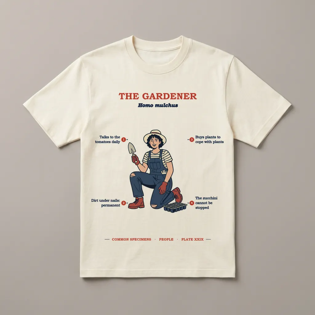 THE GARDENER, printed on a tee