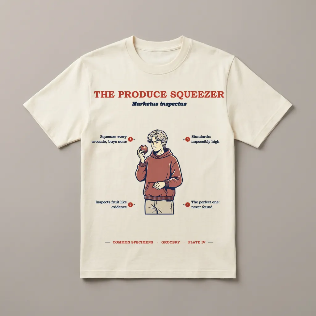 THE PRODUCE SQUEEZER, printed on a tee