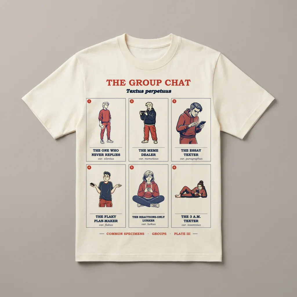 THE GROUP CHAT, printed on a tee