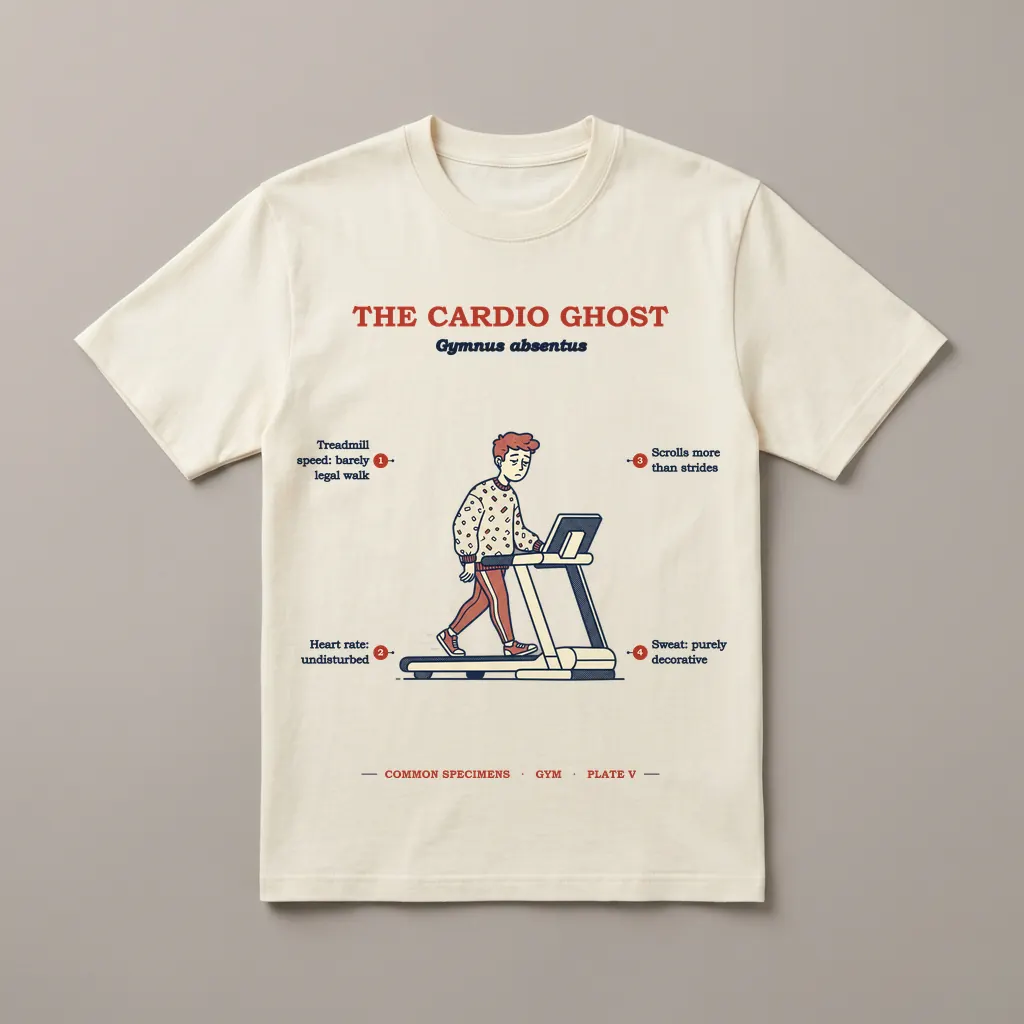 THE CARDIO GHOST, printed on a tee