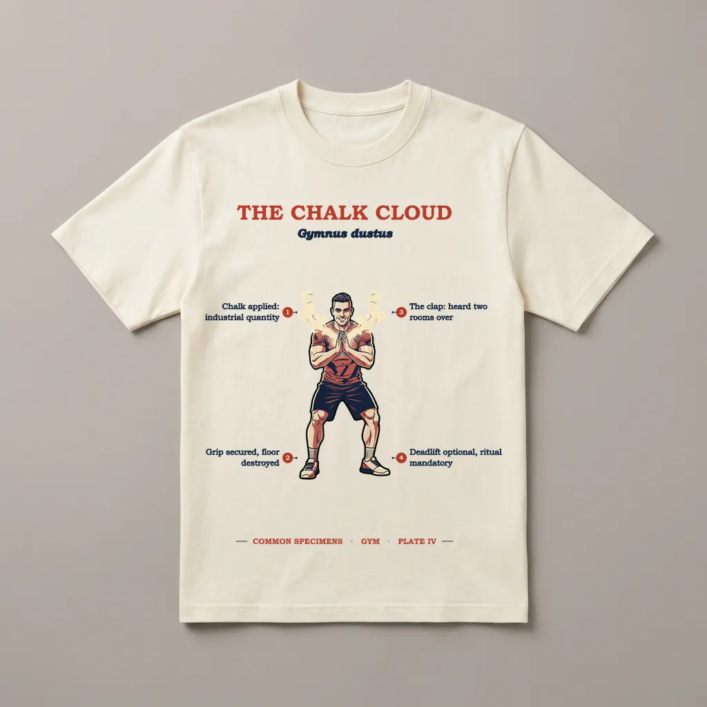 THE CHALK CLOUD, printed on a tee