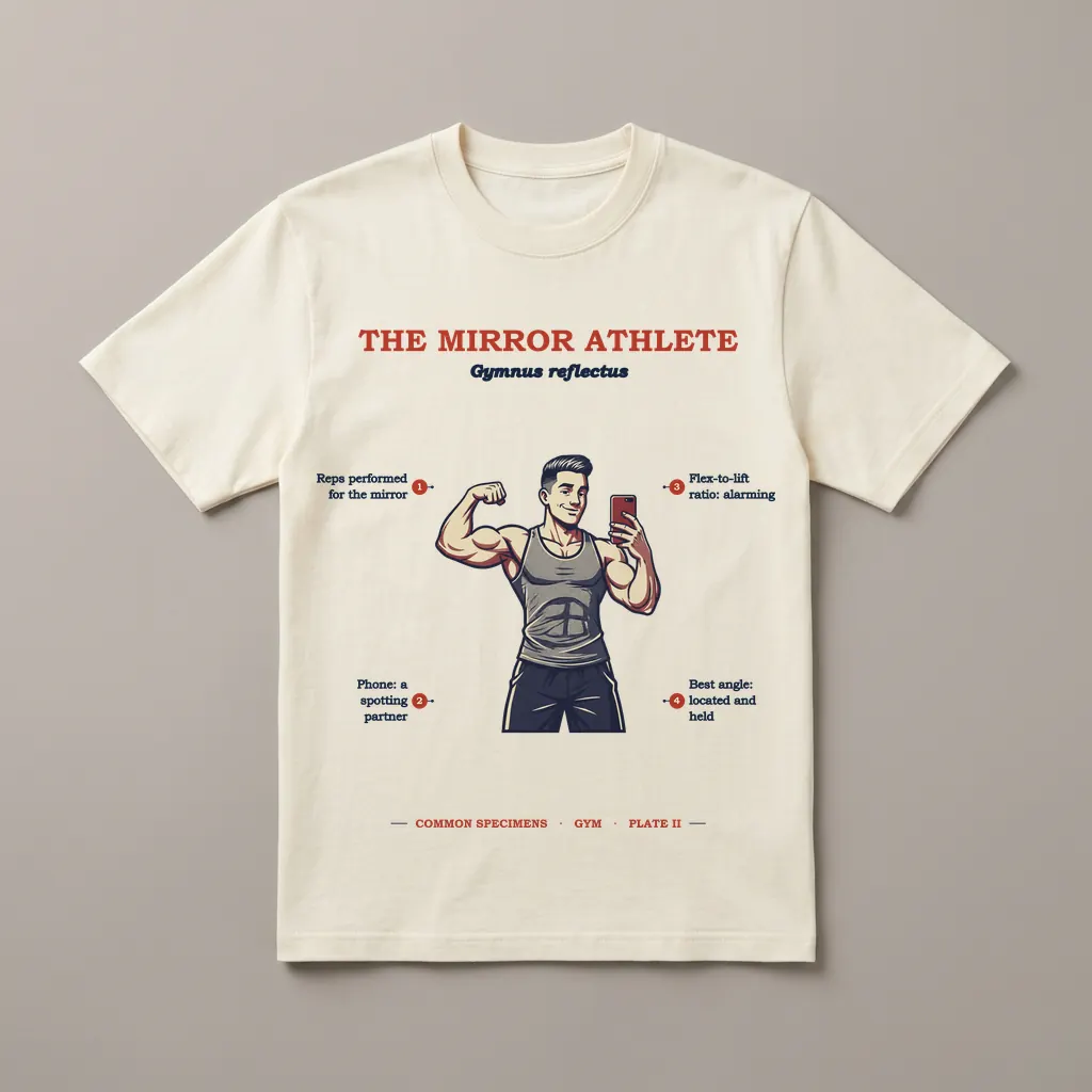 THE MIRROR ATHLETE, printed on a tee