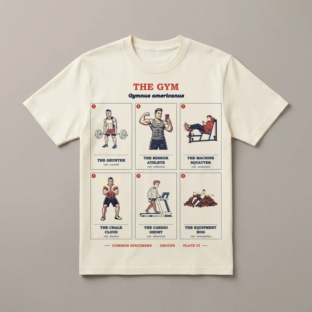 THE GYM, printed on a tee