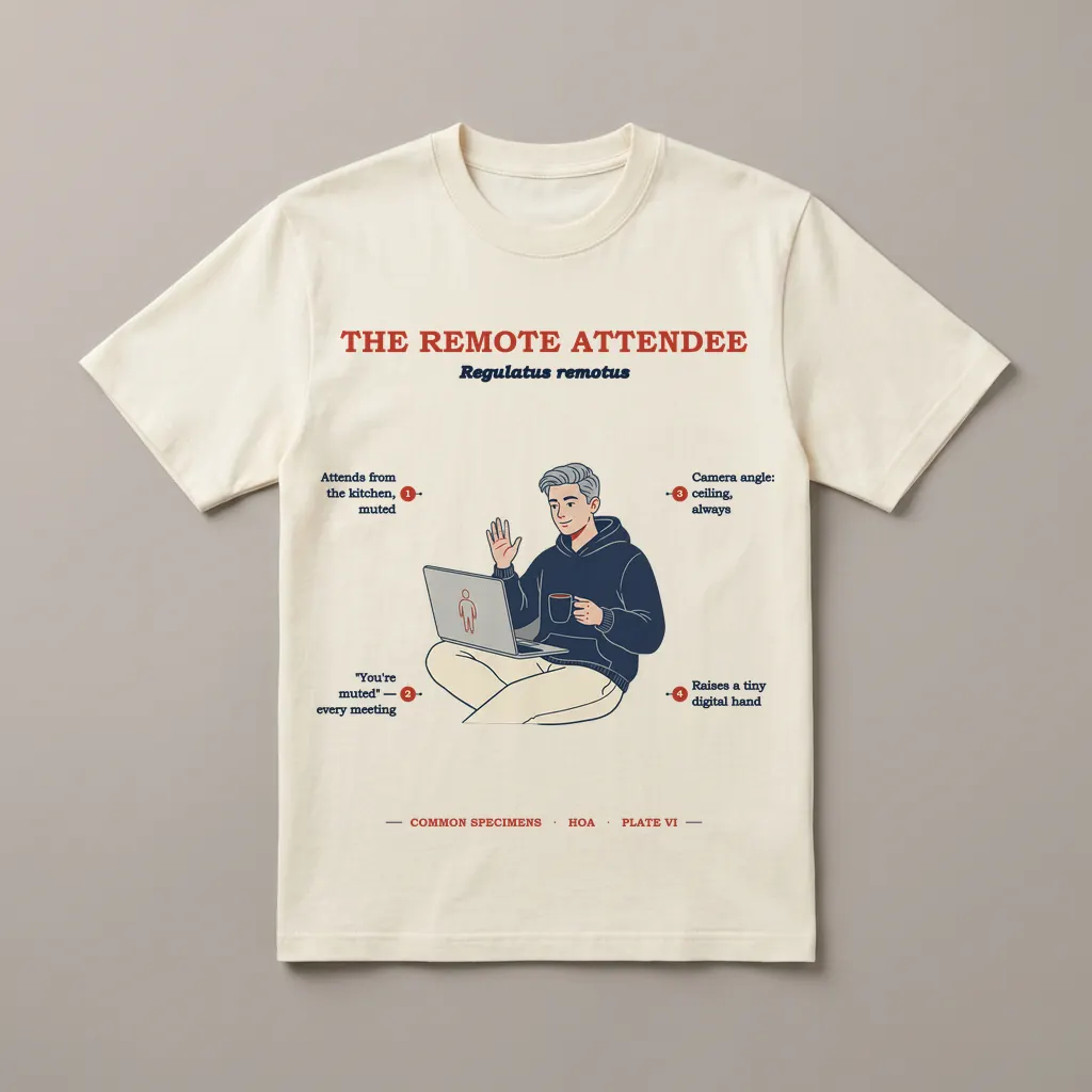 THE REMOTE ATTENDEE, printed on a tee