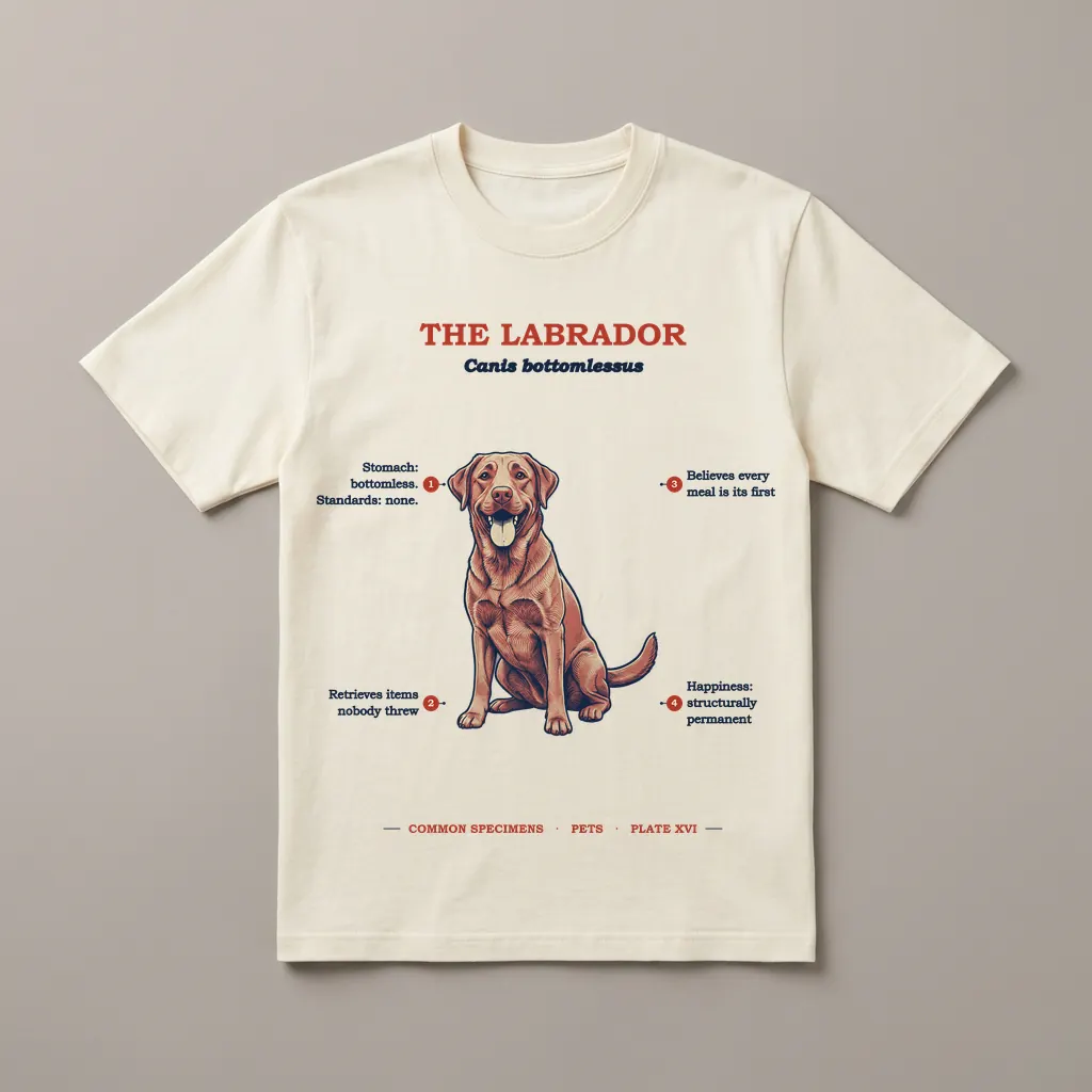 THE LABRADOR, printed on a tee
