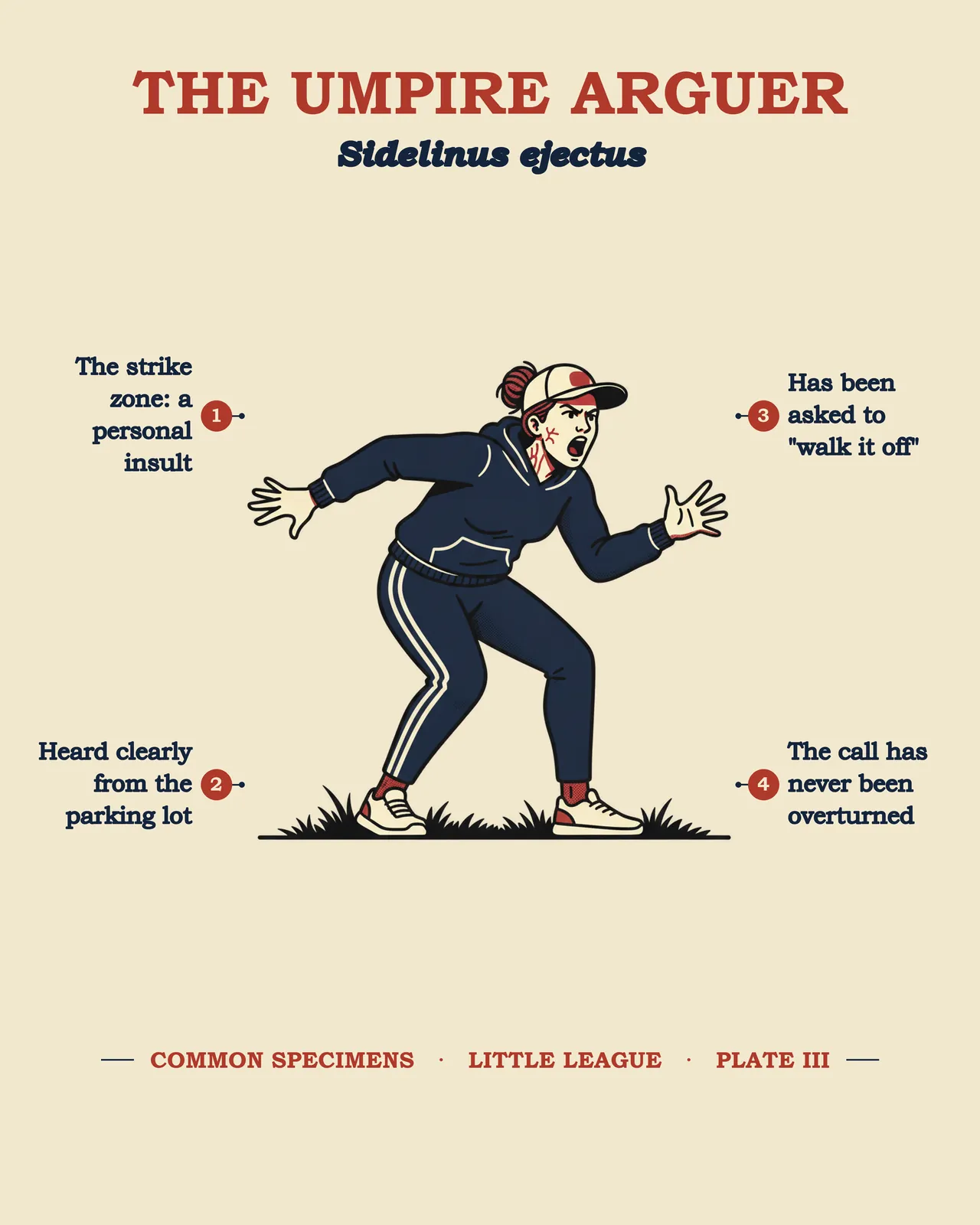 THE UMPIRE ARGUER specimen plate