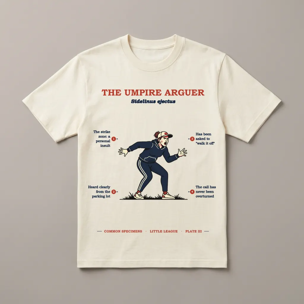 THE UMPIRE ARGUER, printed on a tee