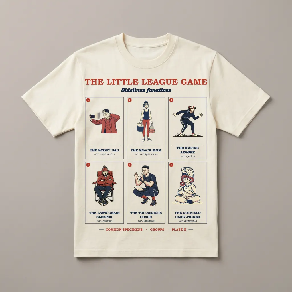 THE LITTLE LEAGUE GAME, printed on a tee