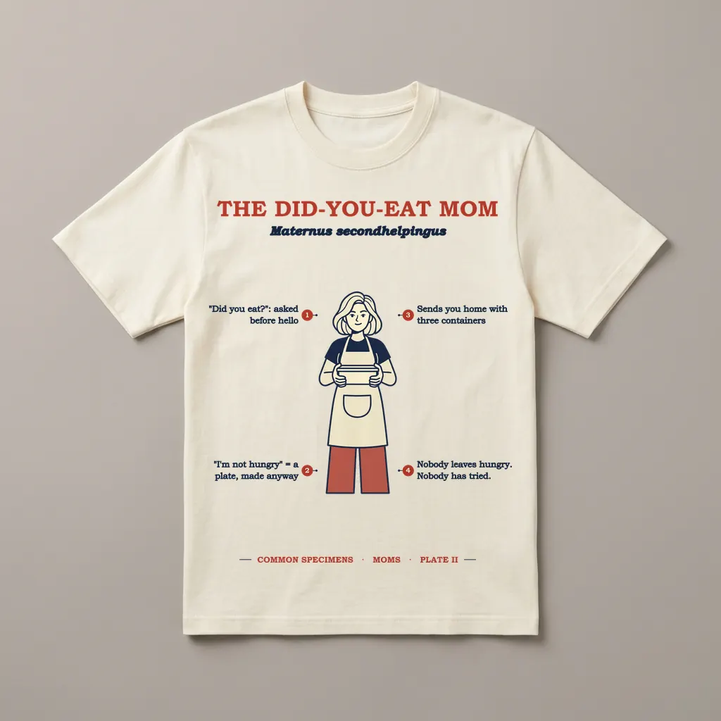 THE DID-YOU-EAT MOM, printed on a tee