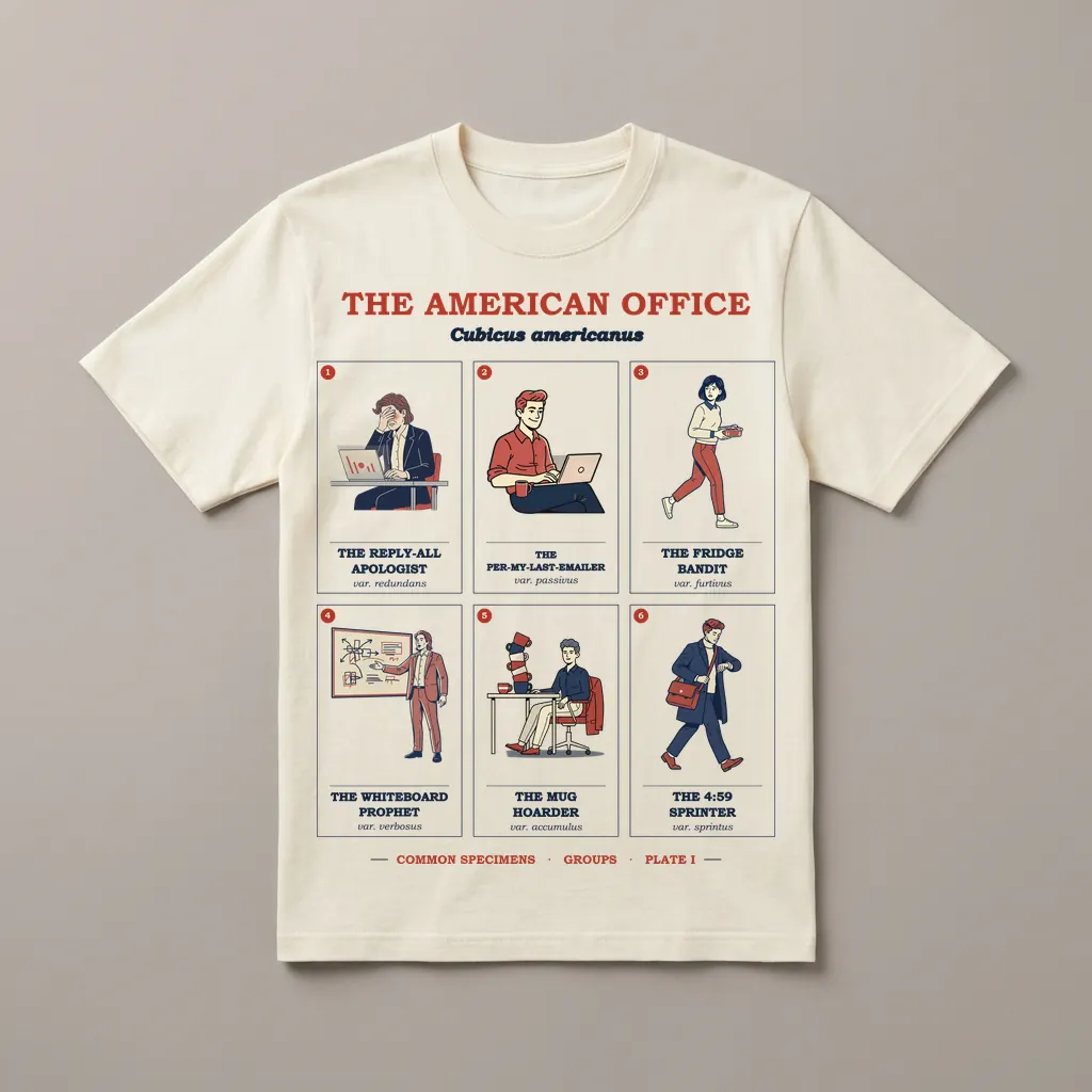 THE AMERICAN OFFICE, printed on a tee