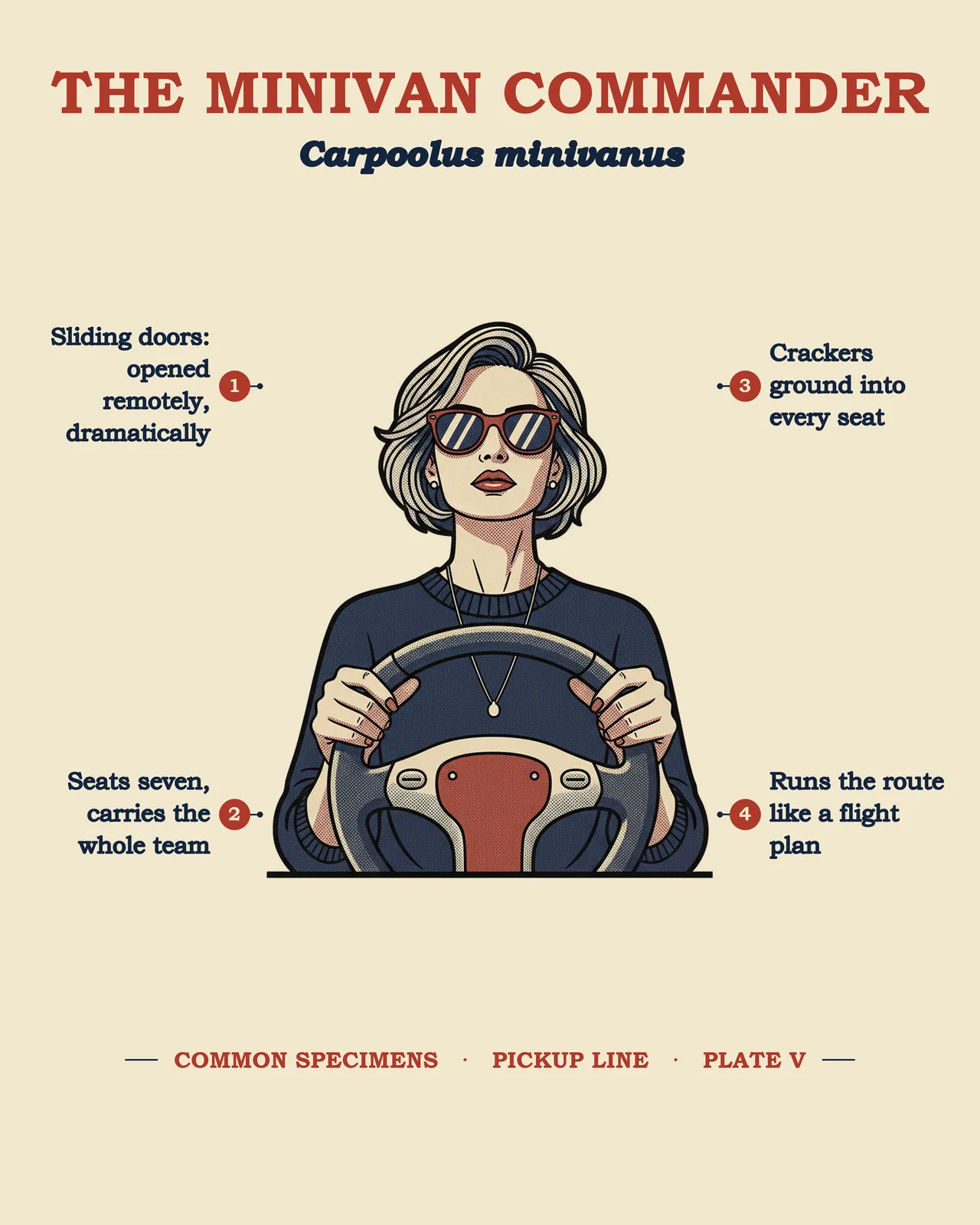 THE MINIVAN COMMANDER specimen plate