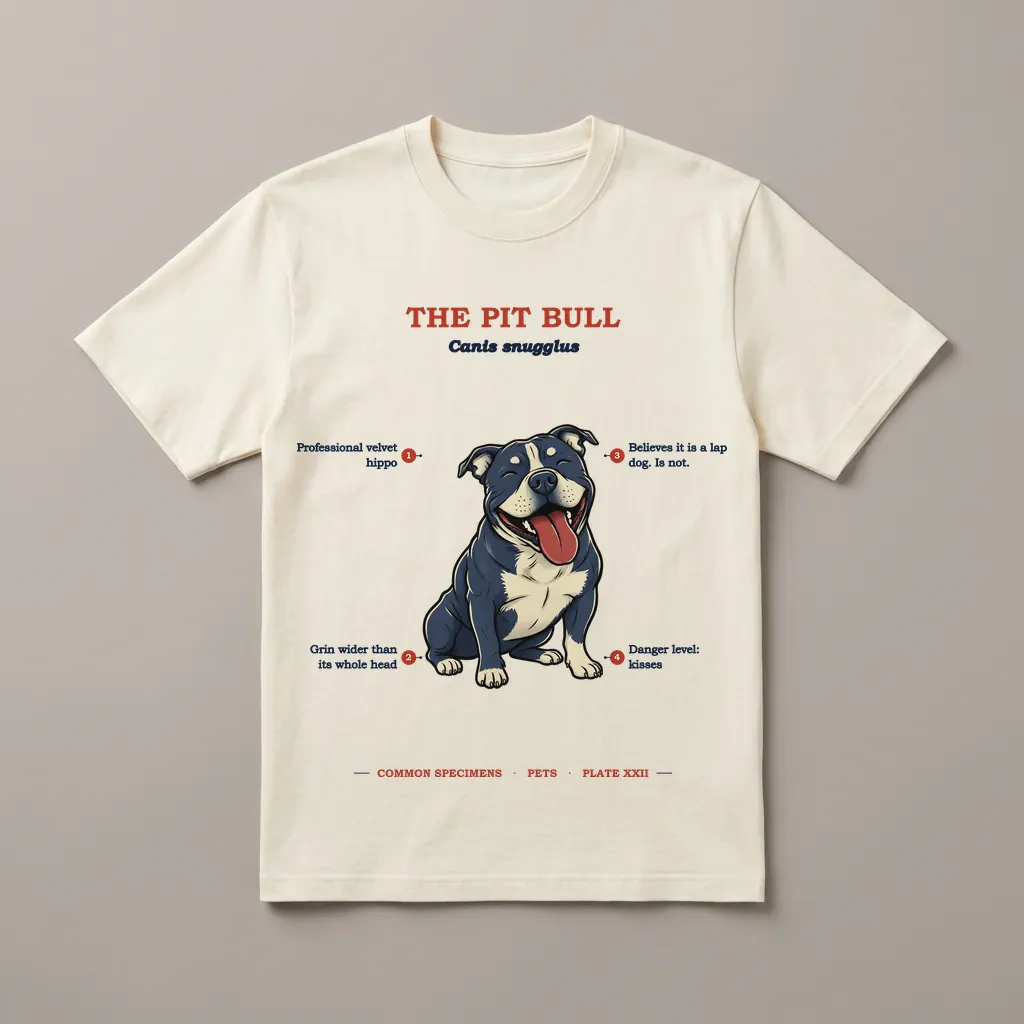 THE PIT BULL, printed on a tee